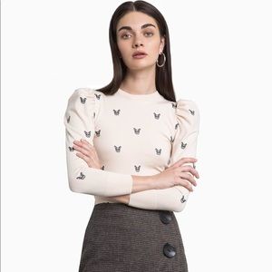 New Pixie Market Frenchie Puffy Sleeve sweater